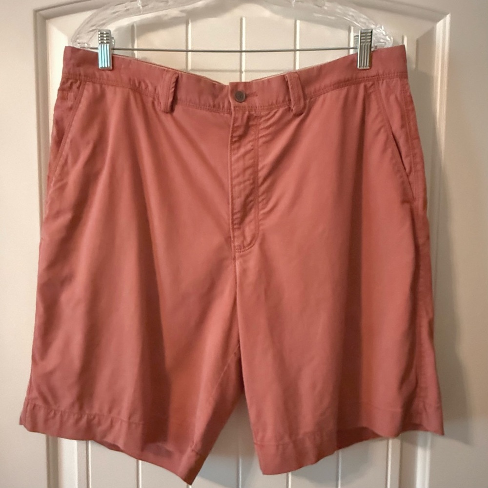 Tommy Bahama Relaxed 9” Terracotta Chino Shorts Cotton Blend Stretch Mens 36